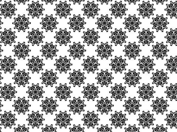 Fractal Pattern Black White Abstract 5