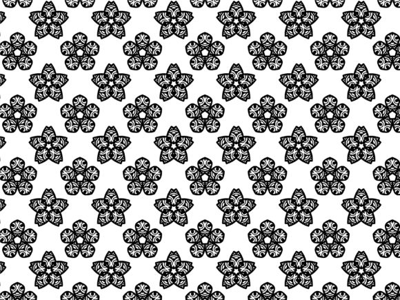 Fractal Pattern Flower Round Sharp