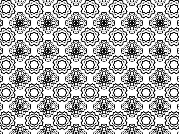 Fractal Pattern Flower Square Abstract