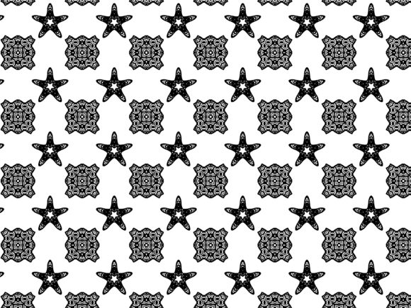Fractal Pattern Star Batik