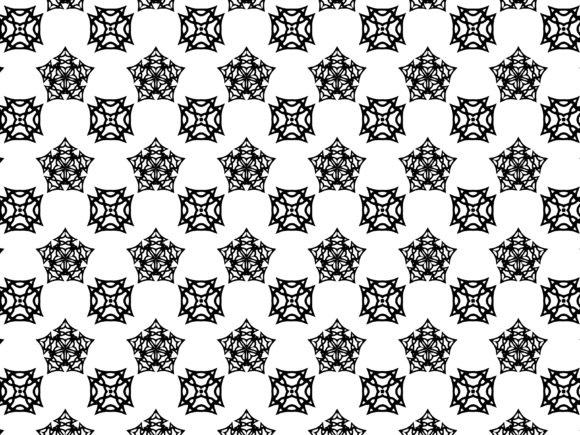 Fractal Pattern Star Flower Square