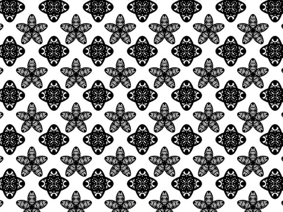 Fractal Pattern Star Tribal Ellipse