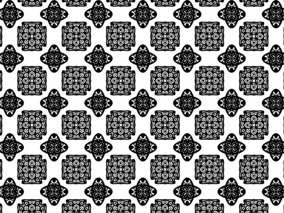 Fractal Pattern Tribal Square Thick