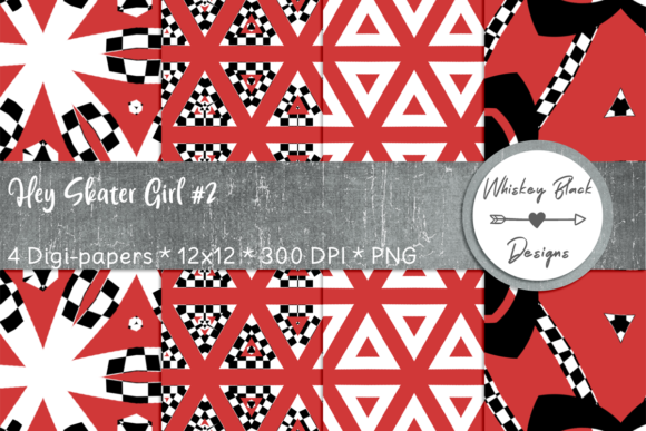 Red Black Geometric Morphing Papers