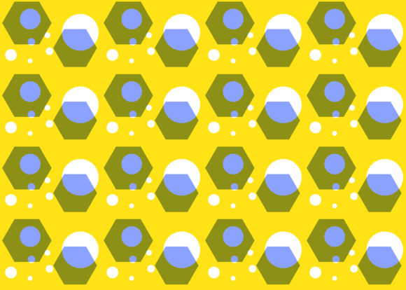 Seamless Hexagon Circle Yellow Patterns
