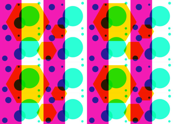 Seamless Pattern Circle Hexagon