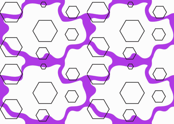 Seamless Pattern Hexagon Crack