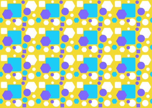 Seamless Pattern Square Hexagon Yellow